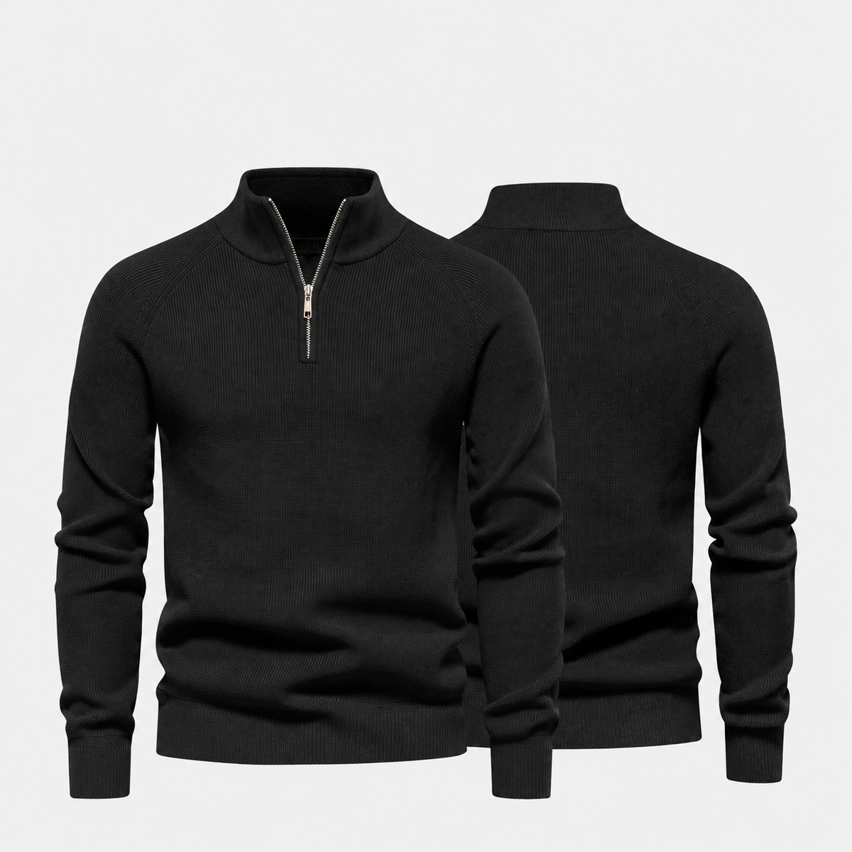 Men’s Zip Neck Knit Sweater