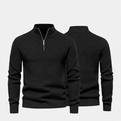 Men’s Zip Neck Knit Sweater