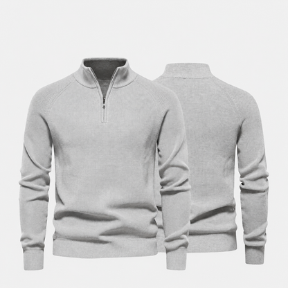 Men’s Zip Neck Knit Sweater