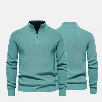 Men’s Zip Neck Knit Sweater