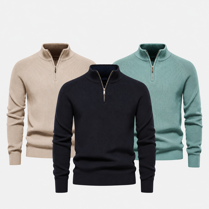 Men’s Zip Neck Knit Sweater